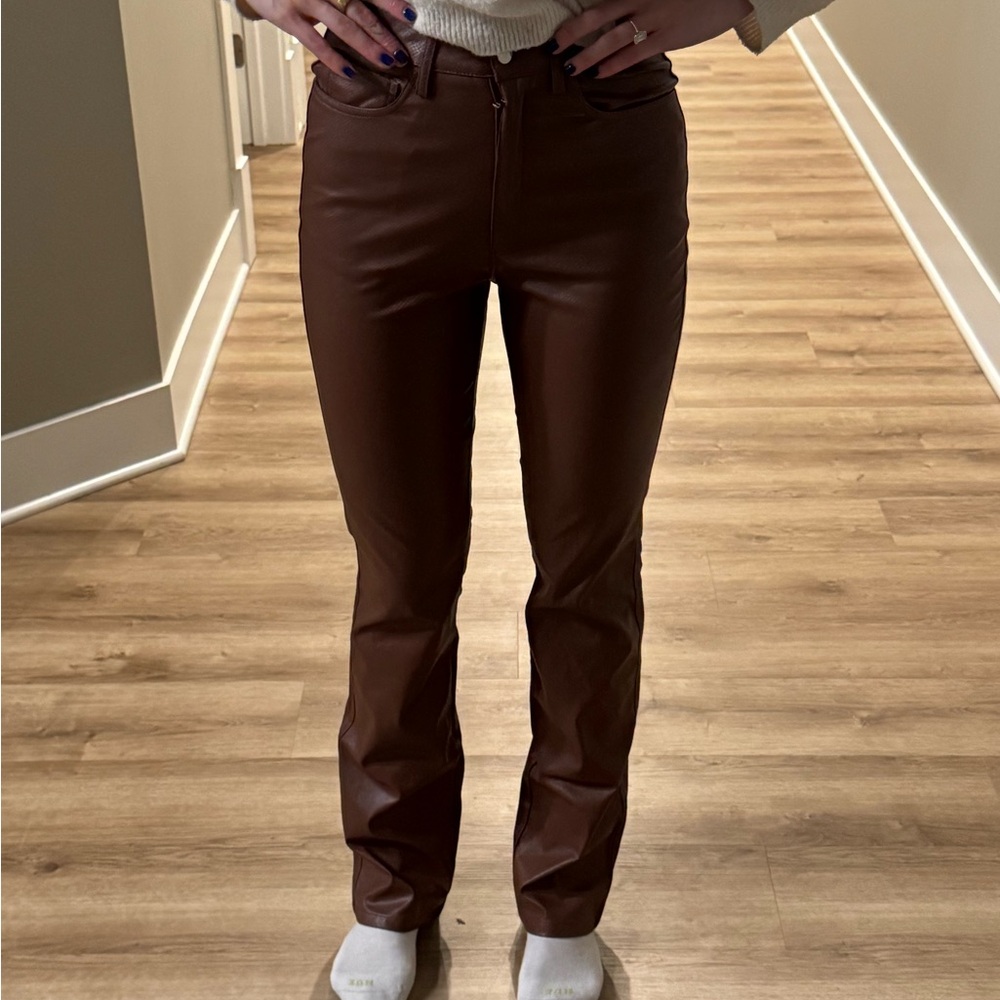 DANIELLE BERNSTEIN Brown Straight Leg Pants